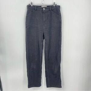 Everlane Moleskin Way High Pant in Black Sz 2 brushed organic cotton